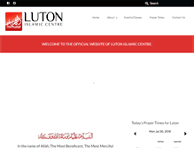 Tablet Screenshot of lutonislamiccentre.com
